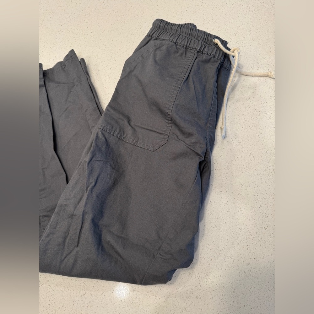 Pact Charcoal Gray Drawstring Pants